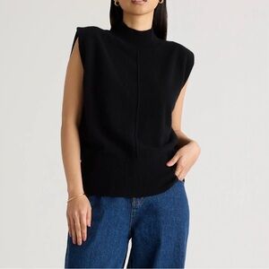 Quince Black Turtleneck Sweater